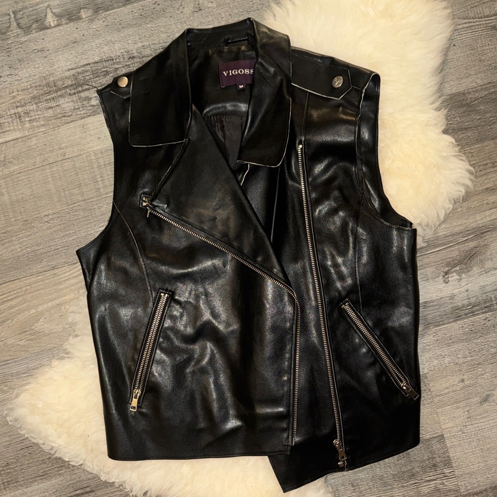 Vigoss Sleek Black Moto Vest
